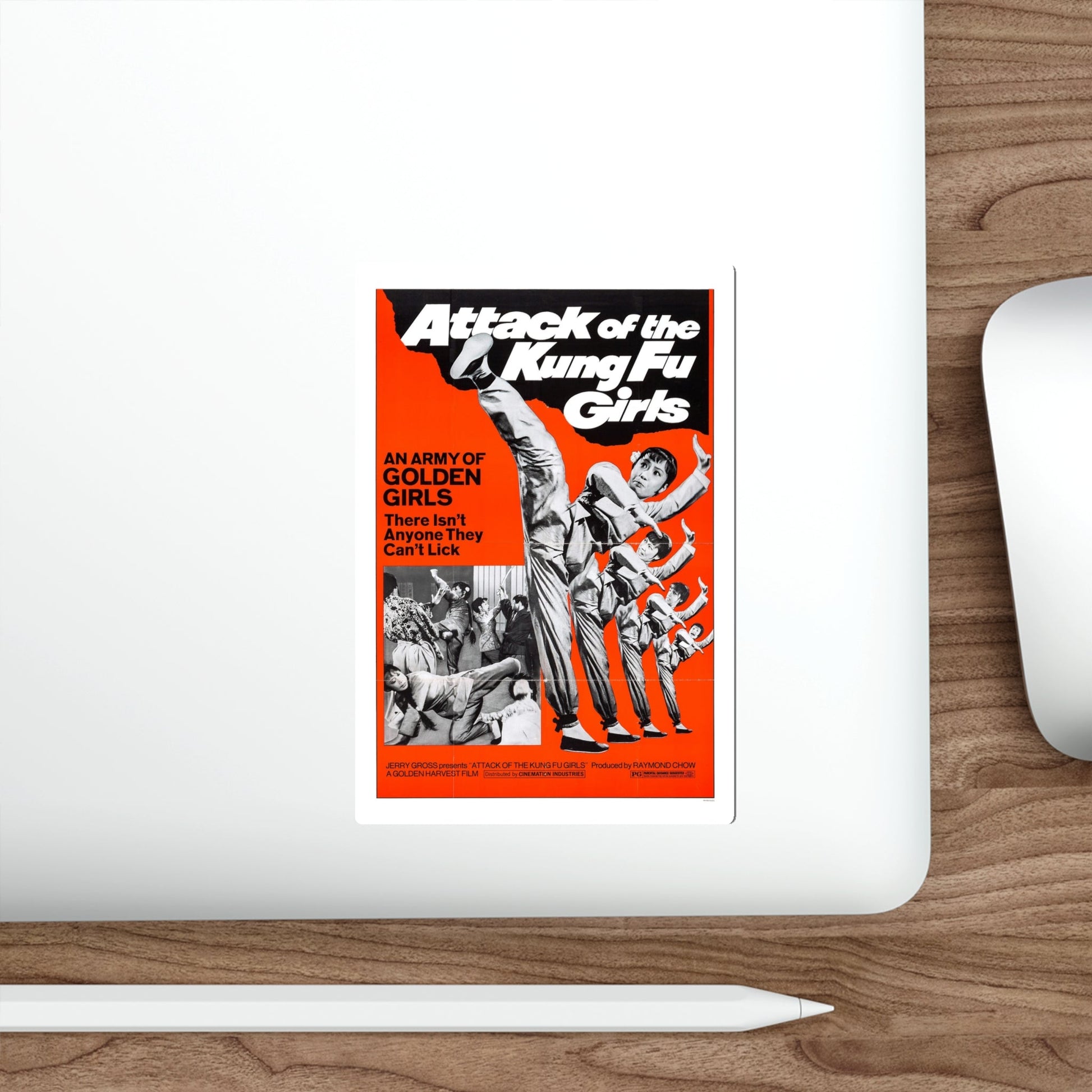 ATTACK OF THE KUNG FU GIRLS 1973 Movie Poster STICKER Vinyl Die-Cut Decal-The Sticker Space