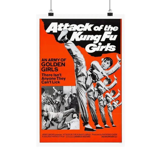 ATTACK OF THE KUNG FU GIRLS 1973 - Paper Movie Poster 12″ x 18″ Matte - The Sticker Space