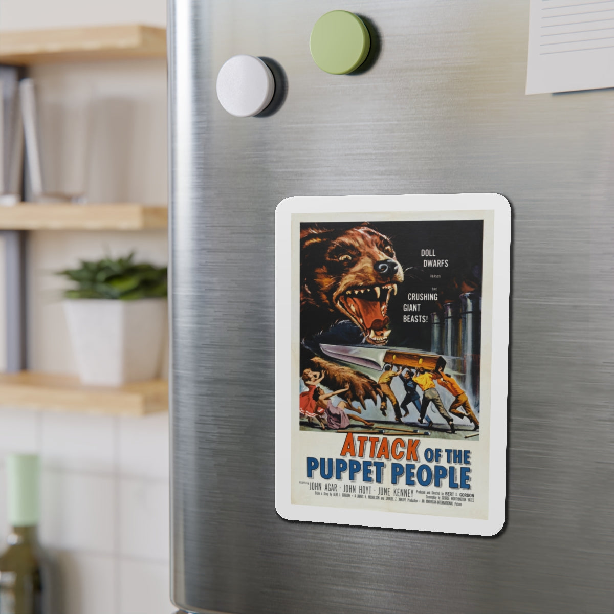 ATTACK OF THE PUPPET PEOPLE 1958 Movie Poster - Die-Cut Magnet-The Sticker Space