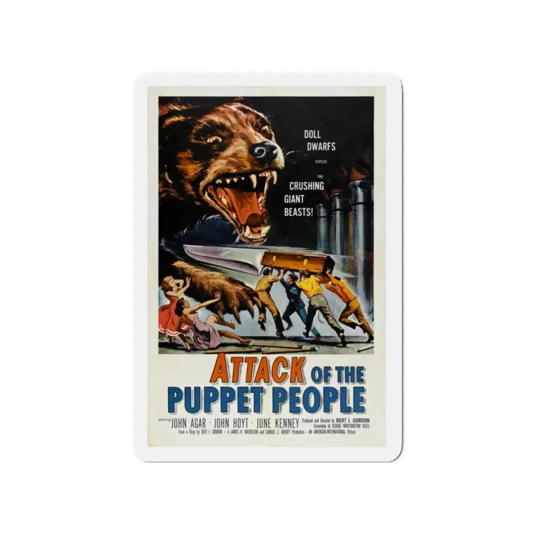 ATTACK OF THE PUPPET PEOPLE 1958 Movie Poster - Refrigerator Magnet 3 Inch - The Sticker Space