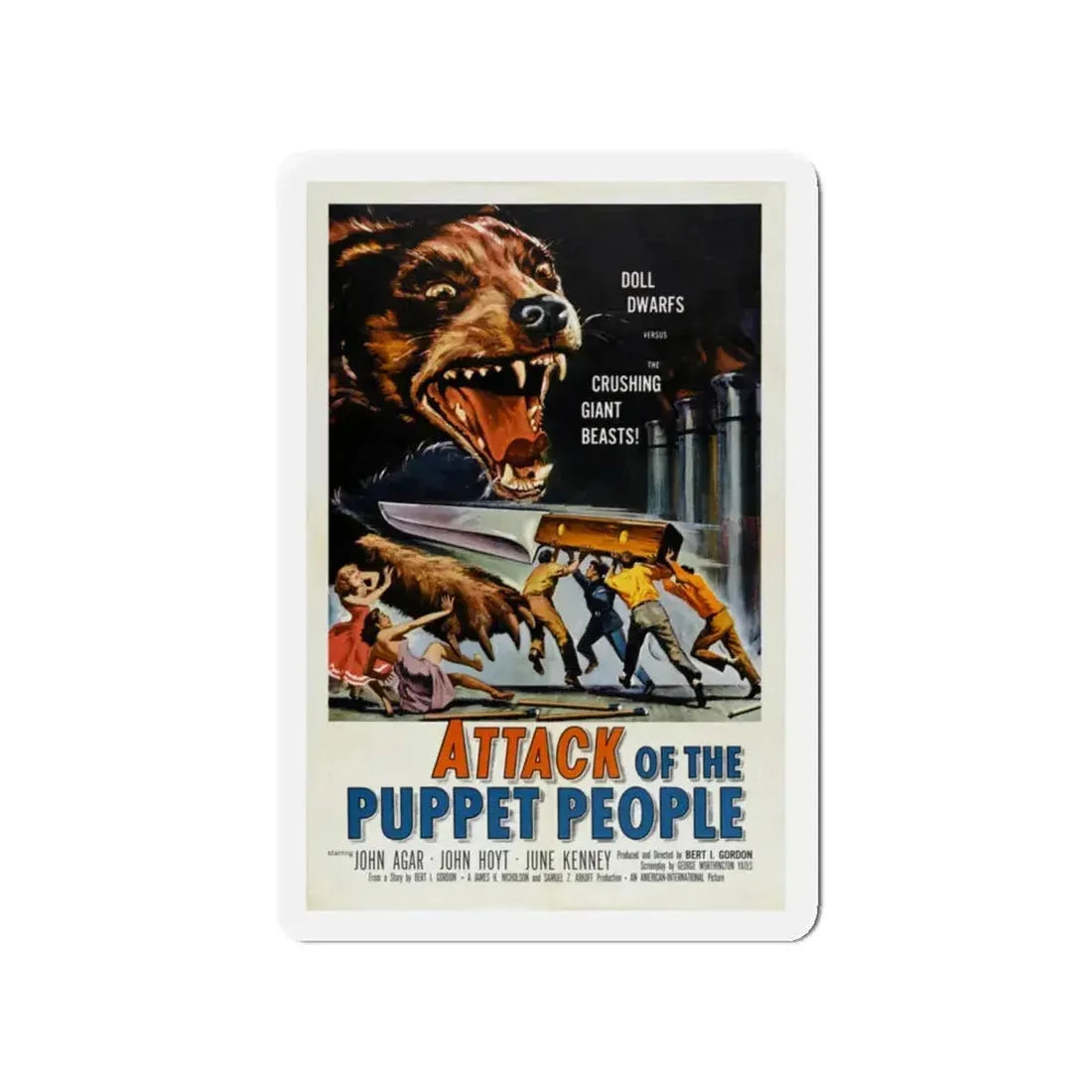 ATTACK OF THE PUPPET PEOPLE 1958 Movie Poster - Refrigerator Magnet 4 Inch - The Sticker Space