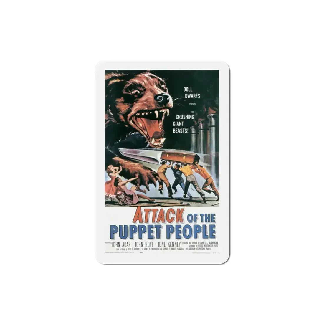 Attack of the Puppet People 1958 Movie Poster Refrigerator Magnet - The Sticker Space