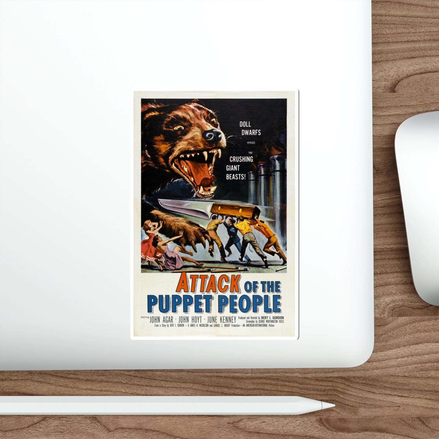 ATTACK OF THE PUPPET PEOPLE 1958 Movie Poster STICKER Vinyl Die-Cut Decal-The Sticker Space