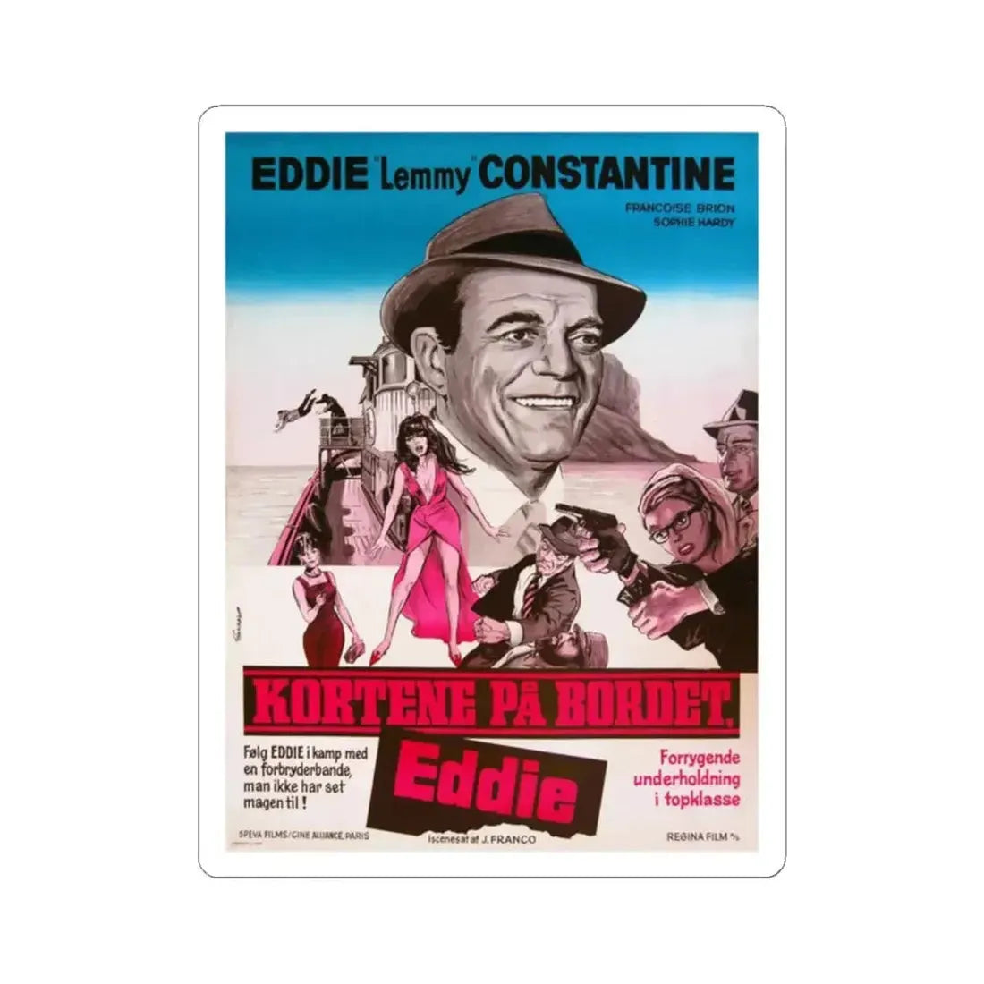 ATTACK OF THE ROBOTS 1966 Movie Poster - STICKER Vinyl Kiss-Cut Decal 2 Inch White - The Sticker Space