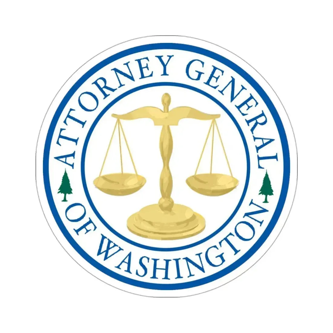 Attorney General of Washington AGO STICKER Vinyl Die-Cut Decal 3 Inch - The Sticker Space