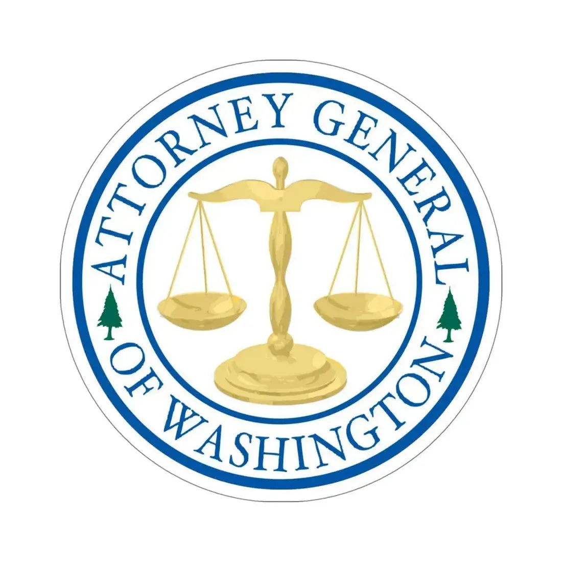 Attorney General of Washington AGO STICKER Vinyl Die-Cut Decal 5 Inch - The Sticker Space