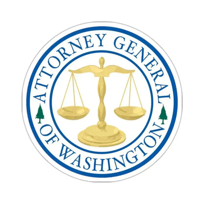 Attorney General of Washington AGO - STICKER Vinyl Kiss-Cut Decal 2 Inch White - The Sticker Space