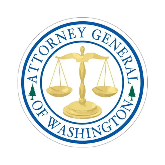 Attorney General of Washington AGO - STICKER Vinyl Kiss-Cut Decal 2 Inch White - The Sticker Space