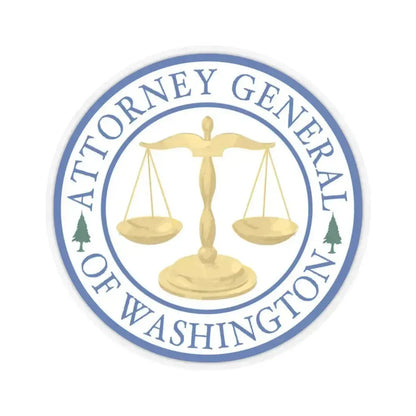 Attorney General of Washington AGO - STICKER Vinyl Kiss-Cut Decal 3 Inch Transparent - The Sticker Space