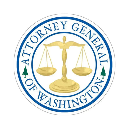 Attorney General of Washington AGO - STICKER Vinyl Kiss-Cut Decal 4 Inch White - The Sticker Space