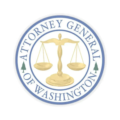 Attorney General of Washington AGO - STICKER Vinyl Kiss-Cut Decal 6 Inch Transparent - The Sticker Space