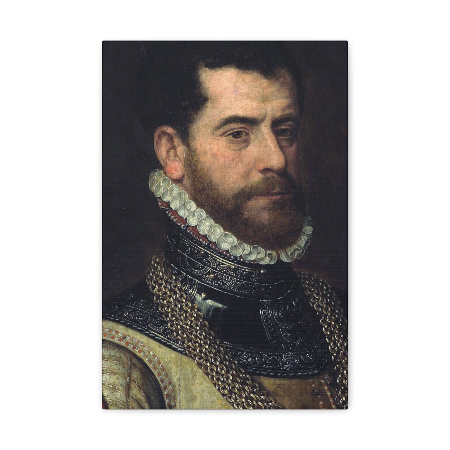 Attributed to Frans Pourbus I (1545-1581) Portrait of a gentleman - Canvas Wall Art-12" x 18"-The Sticker Space