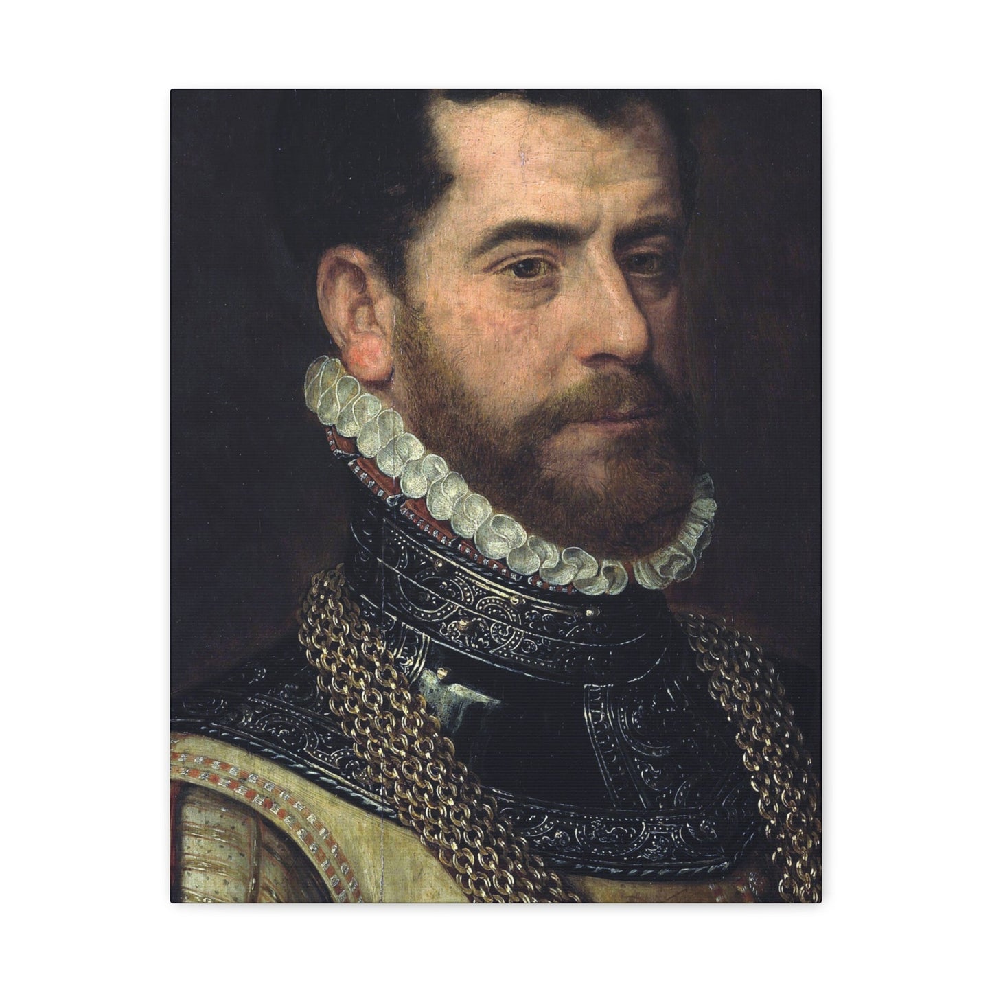 Attributed to Frans Pourbus I (1545-1581) Portrait of a gentleman - Canvas Wall Art-16″ x 20″-The Sticker Space