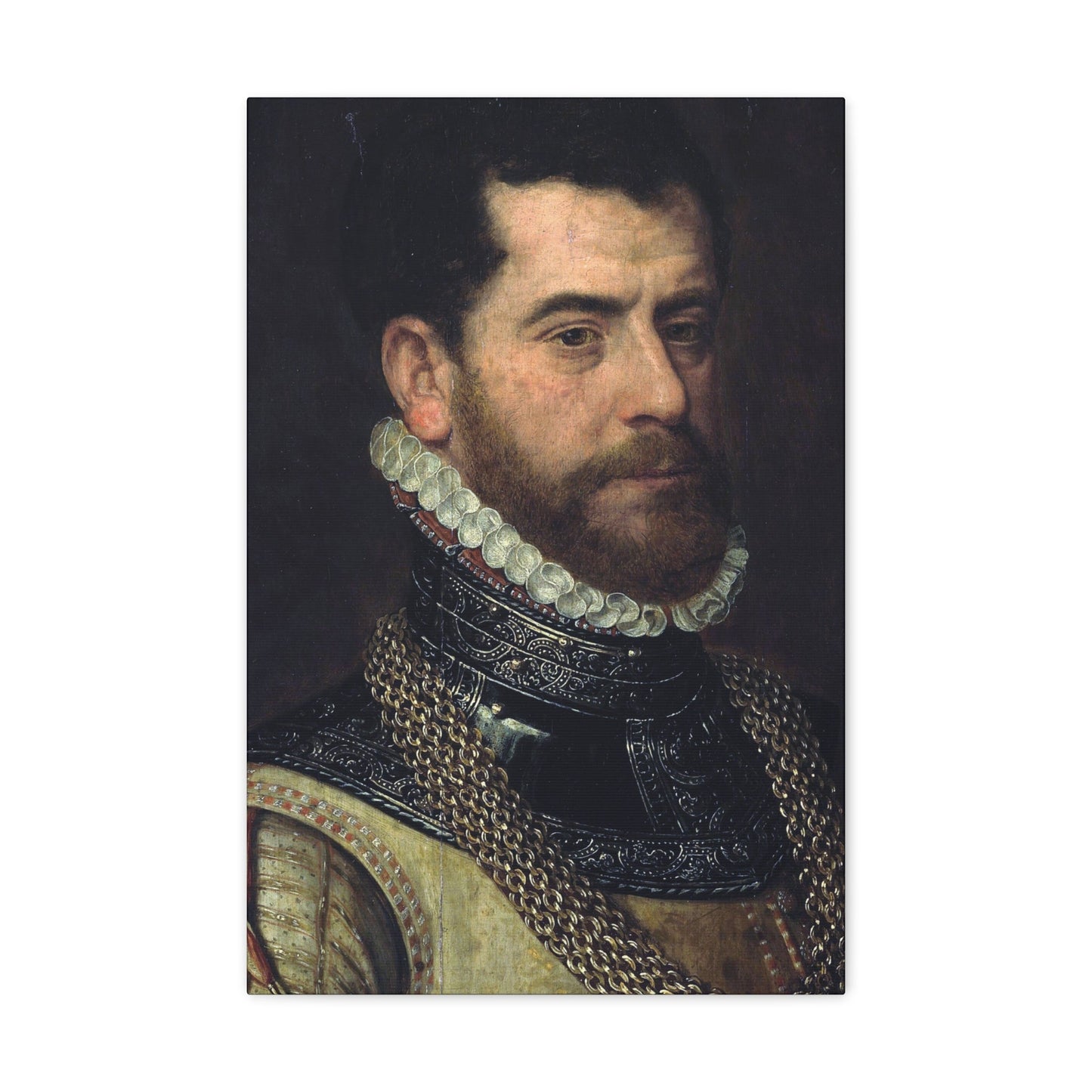 Attributed to Frans Pourbus I (1545-1581) Portrait of a gentleman - Canvas Wall Art-16″ x 24″-The Sticker Space