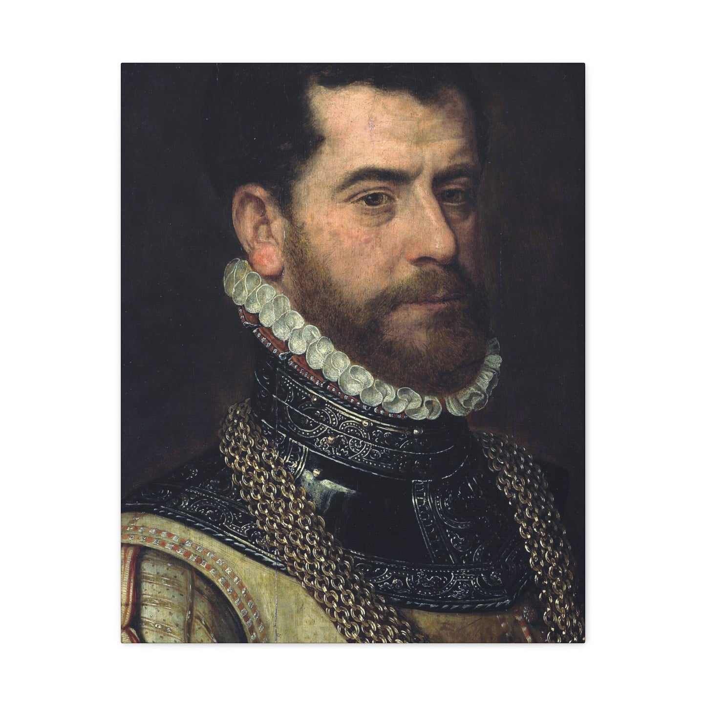 Attributed to Frans Pourbus I (1545-1581) Portrait of a gentleman - Canvas Wall Art-24″ x 30″-The Sticker Space