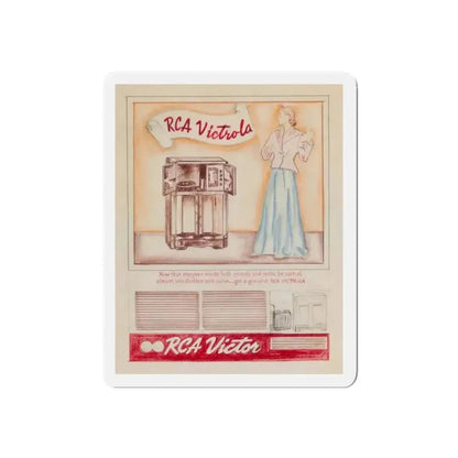 Attributed to Gil Elvgren. RCA Victor Victrola ad (Magazine Illustration) Refrigerator Magnet - The Sticker Space