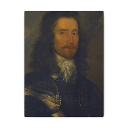 Attributed to Robert Walker (c1610-1658) Portrait of a Gentleman in Armour, Possibly Colonel Sir Willia - Canvas Wall Art-12″ x 16″-The Sticker Space