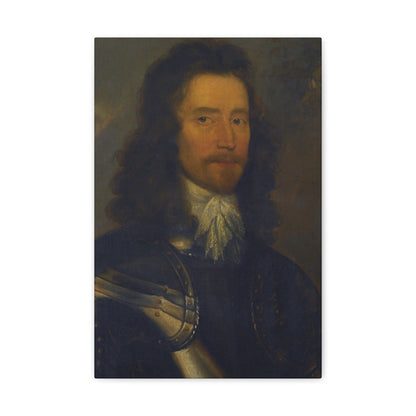 Attributed to Robert Walker (c1610-1658) Portrait of a Gentleman in Armour, Possibly Colonel Sir Willia - Canvas Wall Art-12" x 18"-The Sticker Space