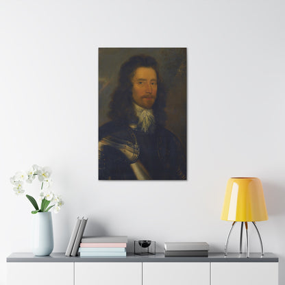 Attributed to Robert Walker (c1610-1658) Portrait of a Gentleman in Armour, Possibly Colonel Sir Willia - Canvas Wall Art-The Sticker Space