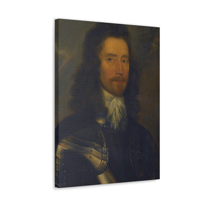 Attributed to Robert Walker (c1610-1658) Portrait of a Gentleman in Armour, Possibly Colonel Sir Willia - Canvas Wall Art-The Sticker Space