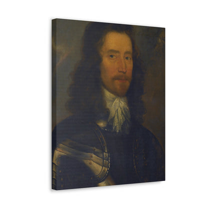 Attributed to Robert Walker (c1610-1658) Portrait of a Gentleman in Armour, Possibly Colonel Sir Willia - Canvas Wall Art-The Sticker Space