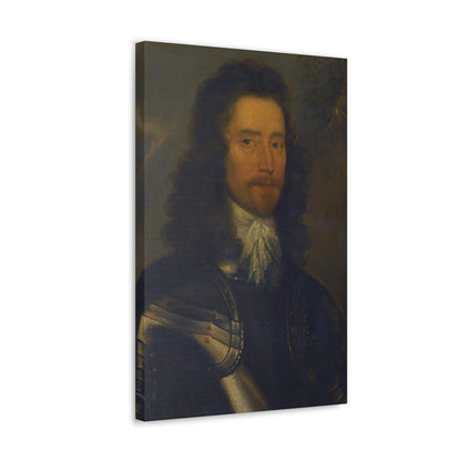 Attributed to Robert Walker (c1610-1658) Portrait of a Gentleman in Armour, Possibly Colonel Sir Willia - Canvas Wall Art-The Sticker Space