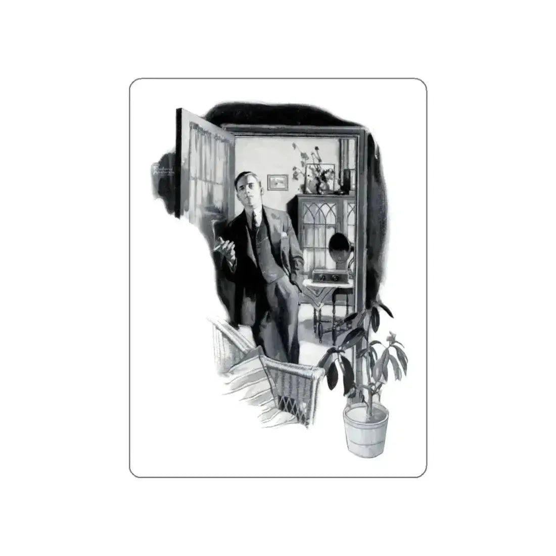 Atwater Kent Radio, advertisement, 1927 (Magazine Illustration) STICKER Vinyl Die-Cut Decal - The Sticker Space