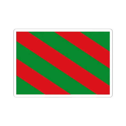 Aubange vlag (Belgium) STICKER Vinyl Kiss-Cut Decal 2 Inch White - The Sticker Space