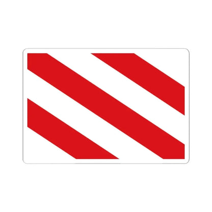 Aubange vlag officieel (Belgium) STICKER Vinyl Kiss-Cut Decal 2 Inch White - The Sticker Space