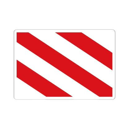 Aubange vlag officieel (Belgium) STICKER Vinyl Kiss-Cut Decal 3 Inch White - The Sticker Space