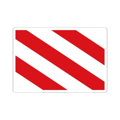 Aubange vlag officieel (Belgium) STICKER Vinyl Kiss-Cut Decal 4 Inch White - The Sticker Space