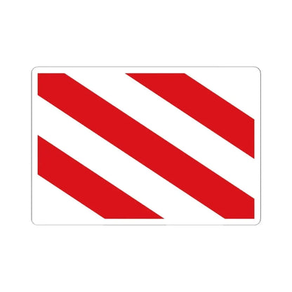Aubange vlag officieel (Belgium) STICKER Vinyl Kiss-Cut Decal 6 Inch White - The Sticker Space