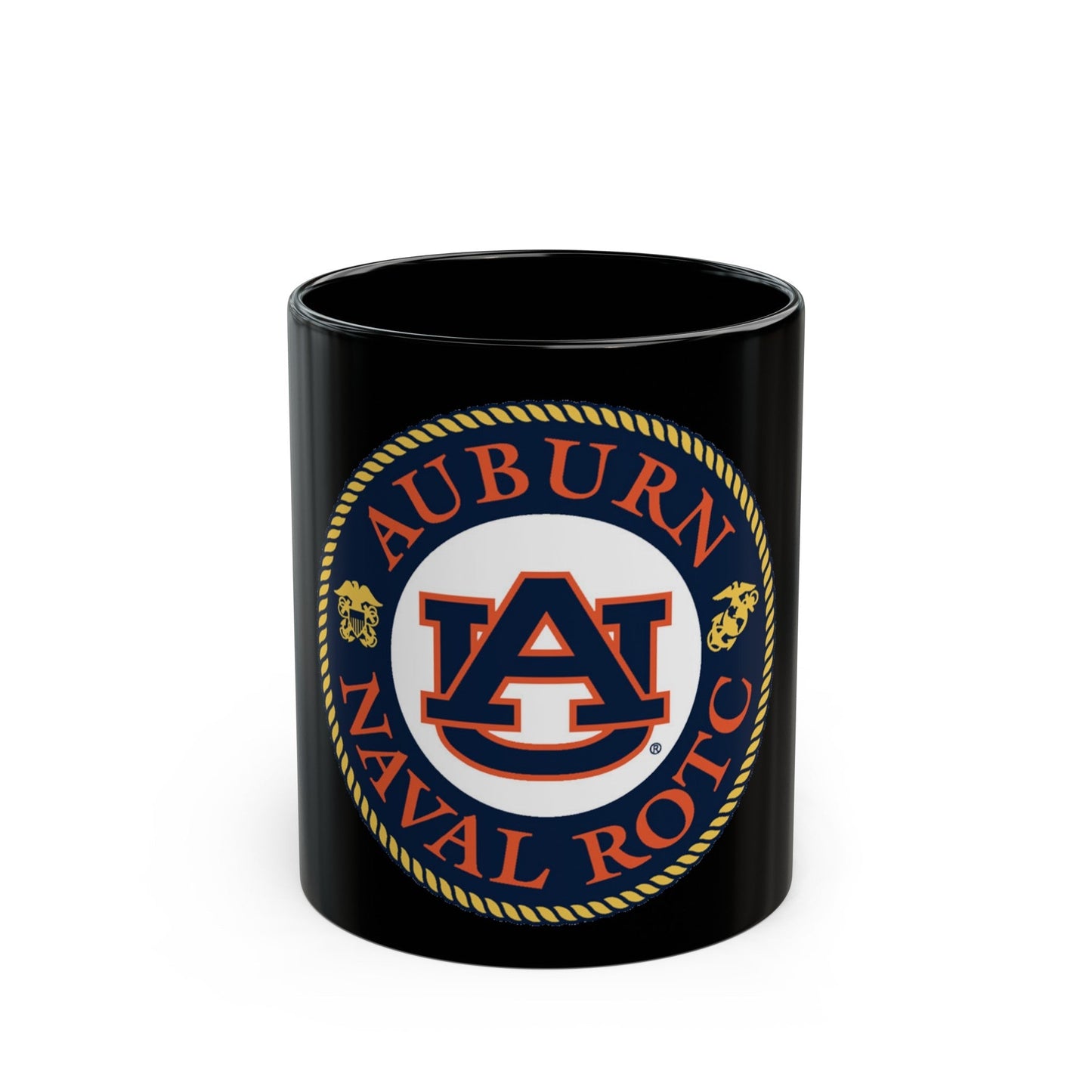 Auburn University NROTC (U.S. Navy) Black Coffee Mug-11oz-The Sticker Space