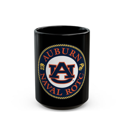 Auburn University NROTC (U.S. Navy) Black Coffee Mug-15oz-The Sticker Space