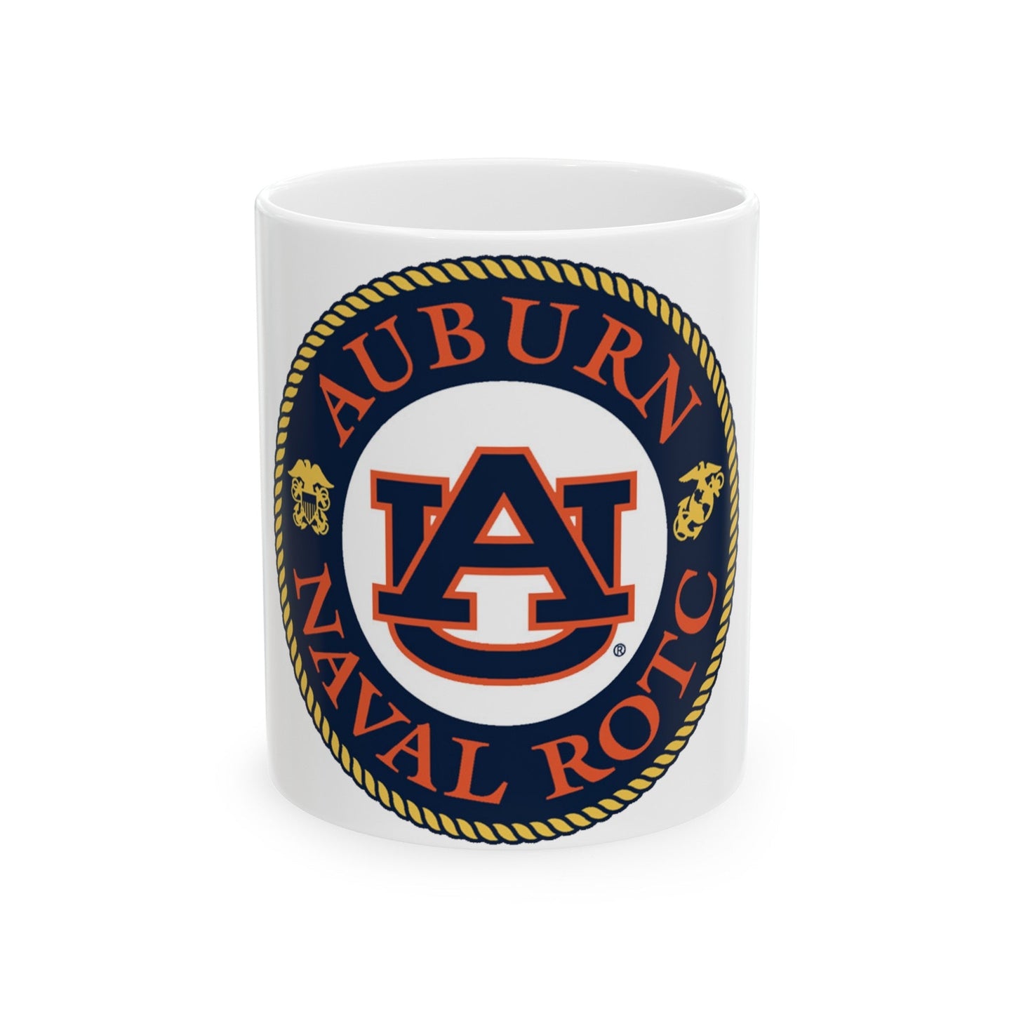 Auburn University NROTC (U.S. Navy) White Coffee Mug-11oz-The Sticker Space