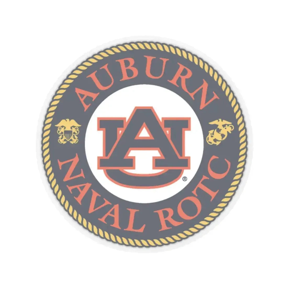 Auburn University NROTC (U.S. Navy) STICKER Vinyl Kiss-Cut Decal 2 Inch Transparent - The Sticker Space