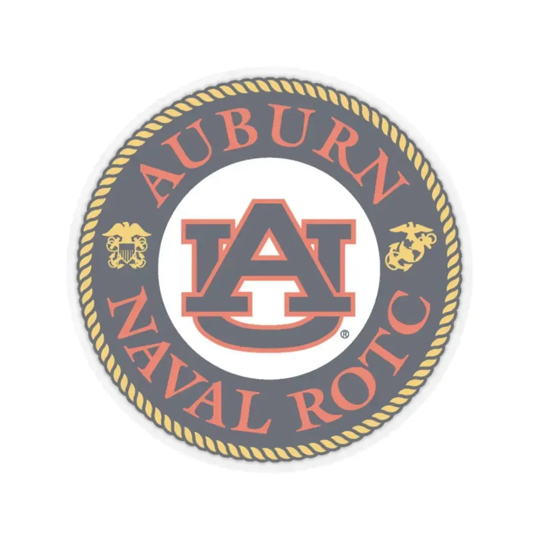 Auburn University NROTC (U.S. Navy) STICKER Vinyl Kiss-Cut Decal 3 Inch Transparent - The Sticker Space
