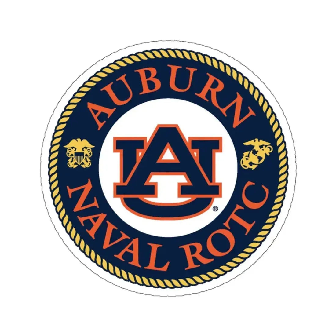 Auburn University NROTC (U.S. Navy) STICKER Vinyl Kiss-Cut Decal 4 Inch White - The Sticker Space
