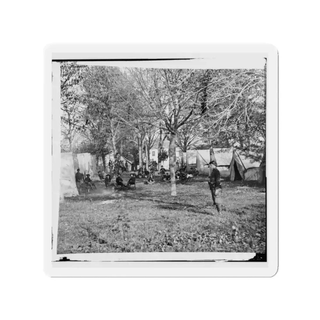 Auburn, Virginia. Evening Music At General Alfred Pleasonton's Headquarters (U.S. Civil War) Refrigerator Magnet 2 Inch Die-Cut - The Sticker Space