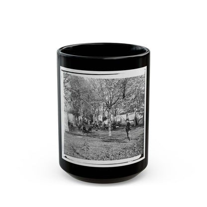 Auburn, Virginia. Evening Music At General Alfred Pleasonton's Headquarters (U.S. Civil War) Black Coffee Mug-15oz-The Sticker Space