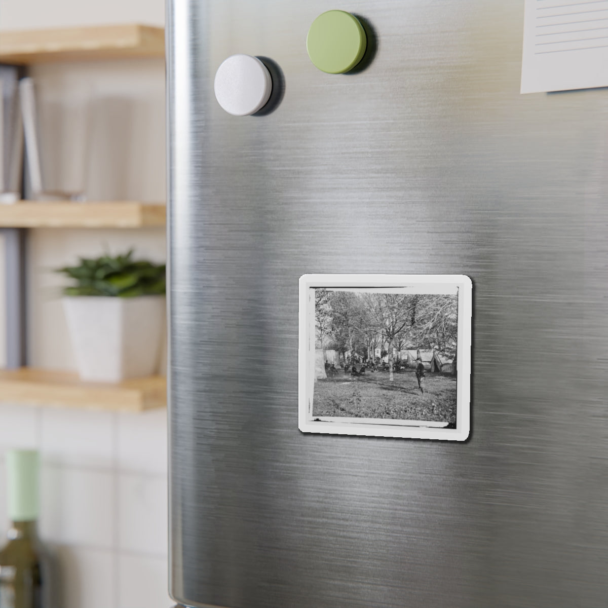 Auburn, Virginia. Evening Music At General Alfred Pleasonton's Headquarters (U.S. Civil War) Refrigerator Magnet-The Sticker Space