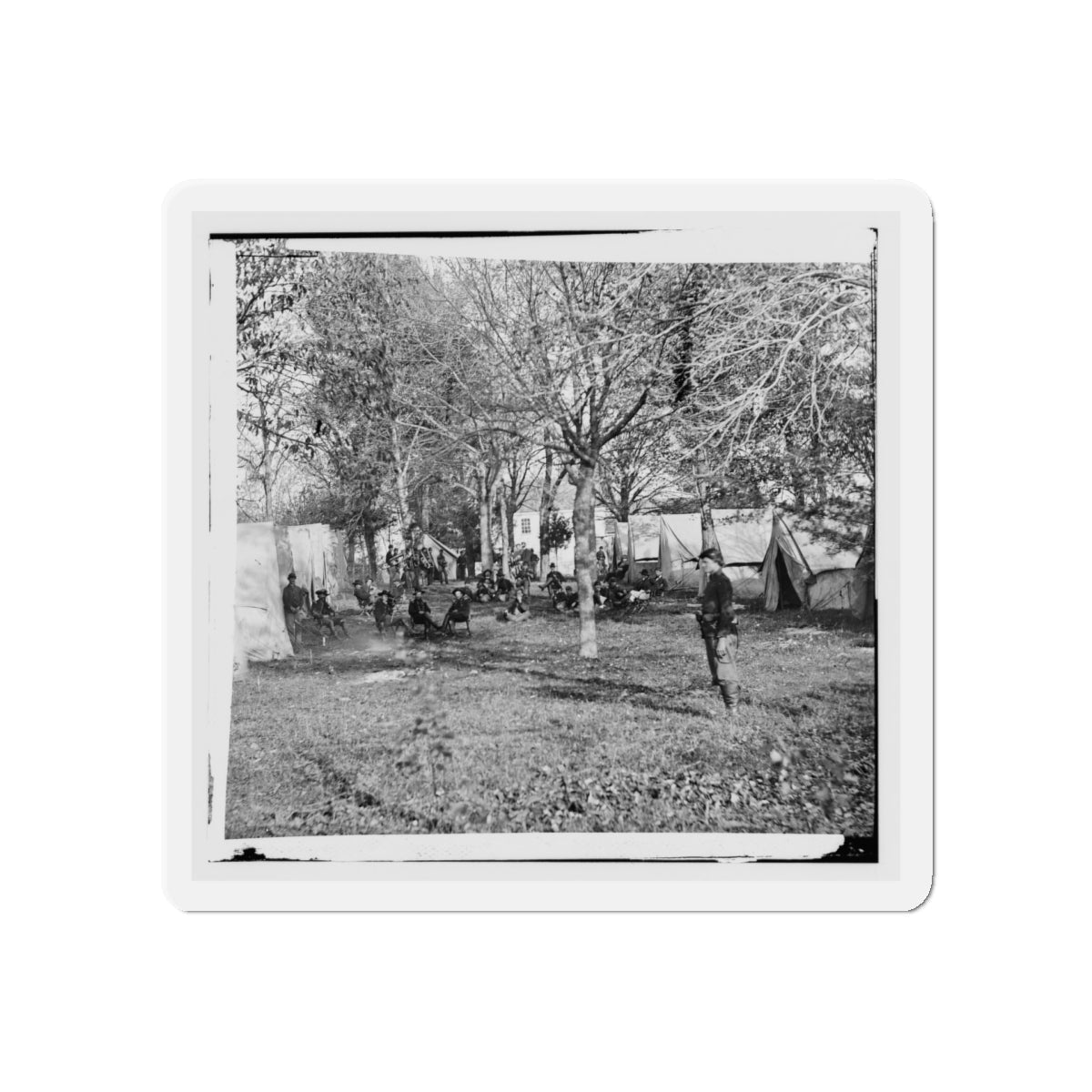 Auburn, Virginia. Evening Music At General Alfred Pleasonton's Headquarters (U.S. Civil War) Refrigerator Magnet-5" x 5"-The Sticker Space