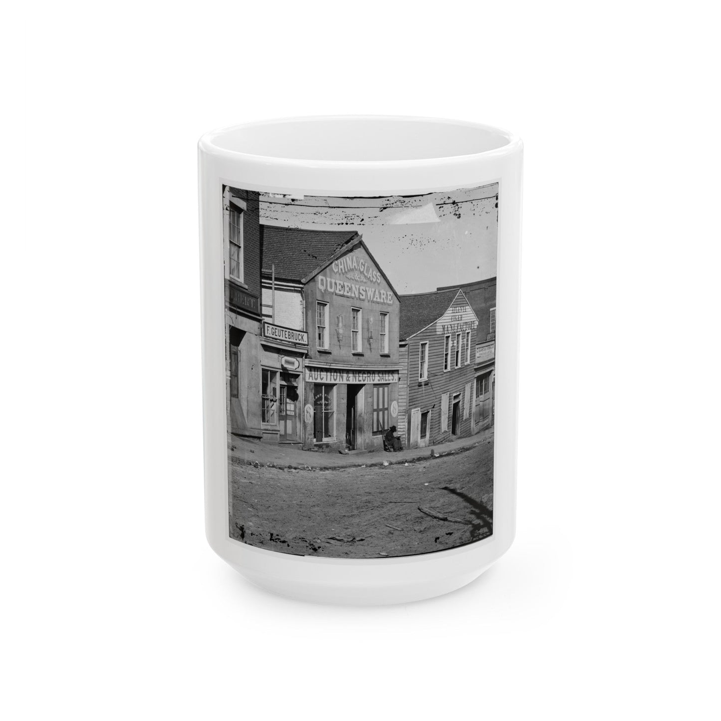 Auction & Negro Sales, Whitehall Street (U.S. Civil War) White Coffee Mug-15oz-The Sticker Space