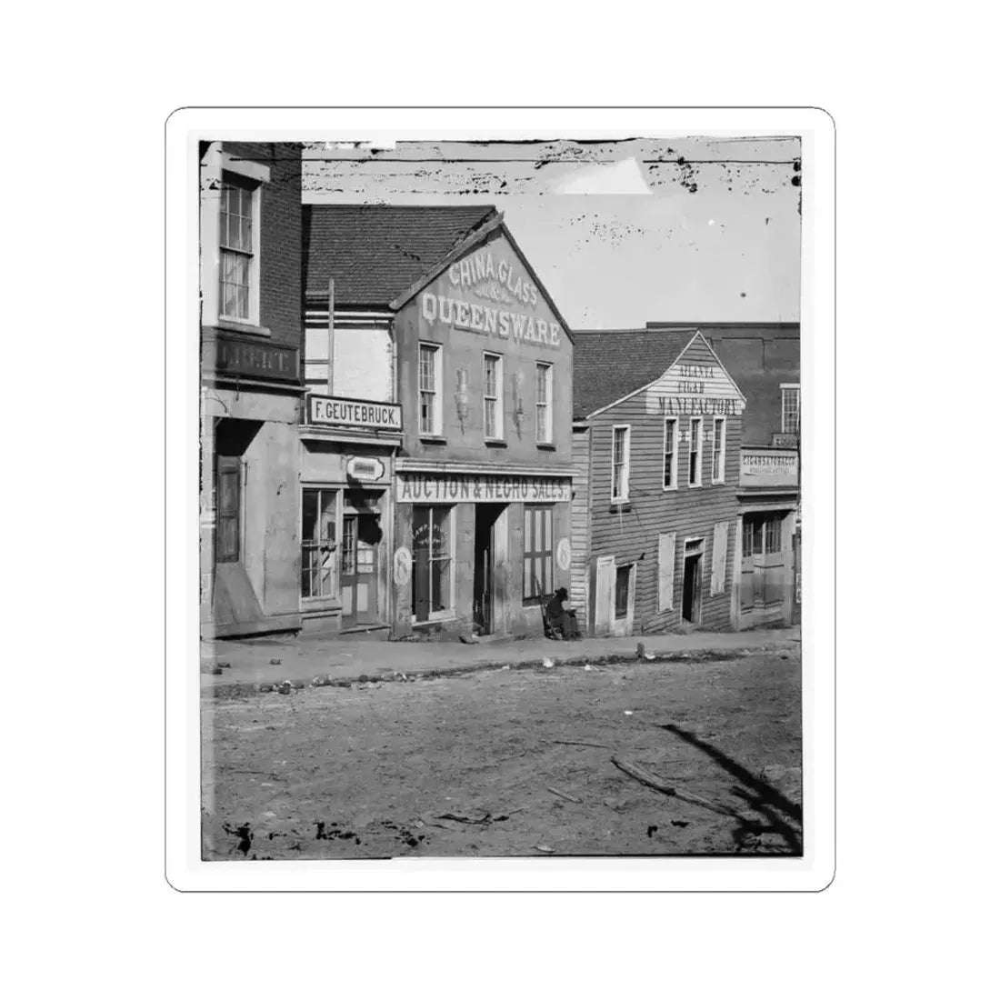 Auction & Negro Sales,  Whitehall Street (U.S. Civil War) STICKER Vinyl Kiss-Cut Decal 3 Inch White - The Sticker Space