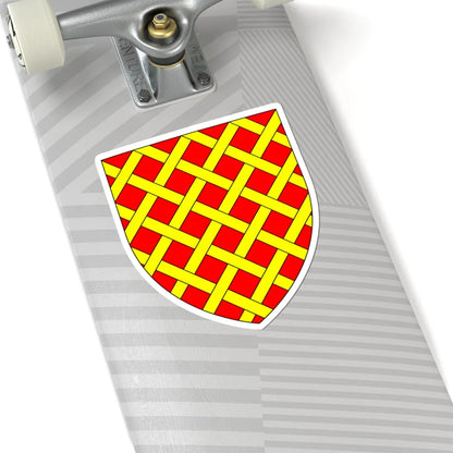 AudleyArms GulesFrettyOr (England) (Coat of Arms) STICKER Vinyl Kiss-Cut Decal - The Sticker Space