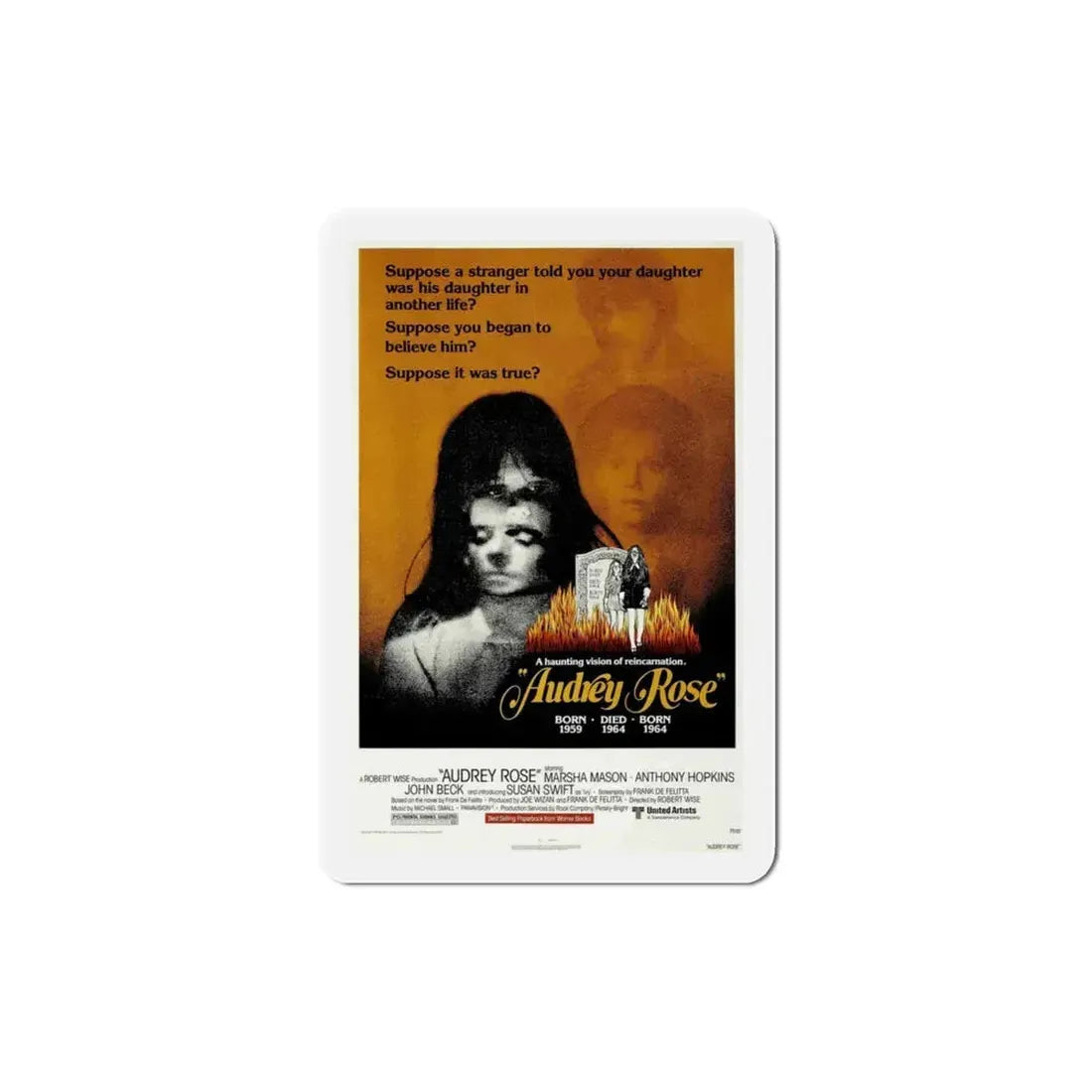 Audrey Rose 1977 Movie Poster Refrigerator Magnet 3 Inch - The Sticker Space