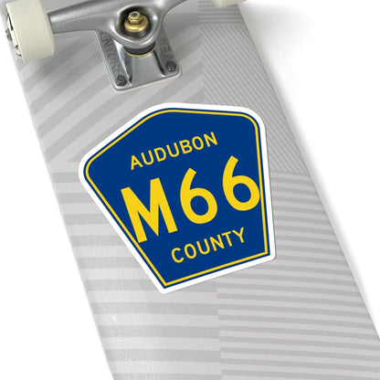 Audubon County Route M66 IA (Iowa) (Road Sign) STICKER Vinyl Kiss-Cut Decal - The Sticker Space
