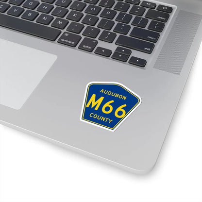 Audubon County Route M66 IA (Iowa) (Road Sign) STICKER Vinyl Kiss-Cut Decal - The Sticker Space