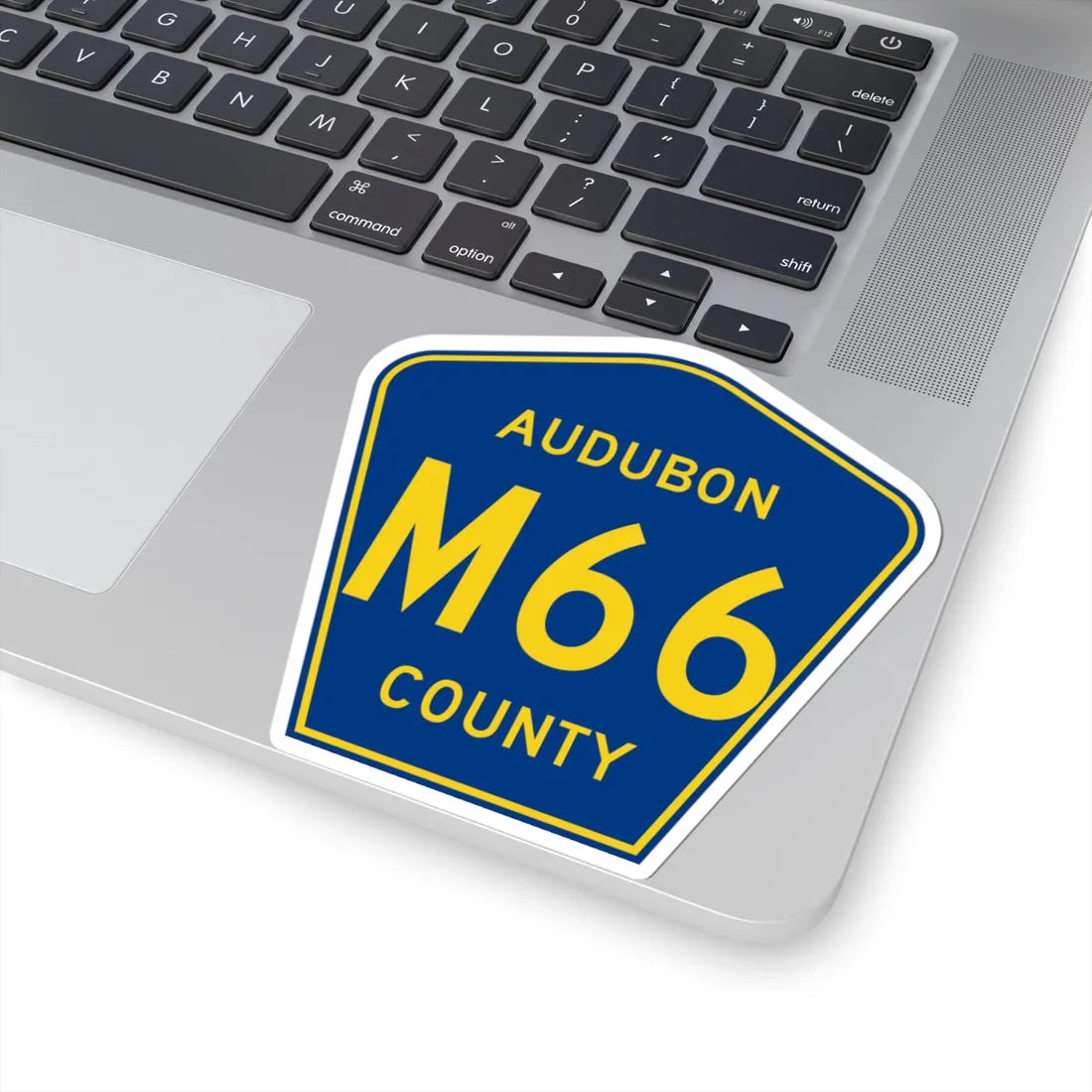 Audubon County Route M66 IA (Iowa) (Road Sign) STICKER Vinyl Kiss-Cut Decal - The Sticker Space
