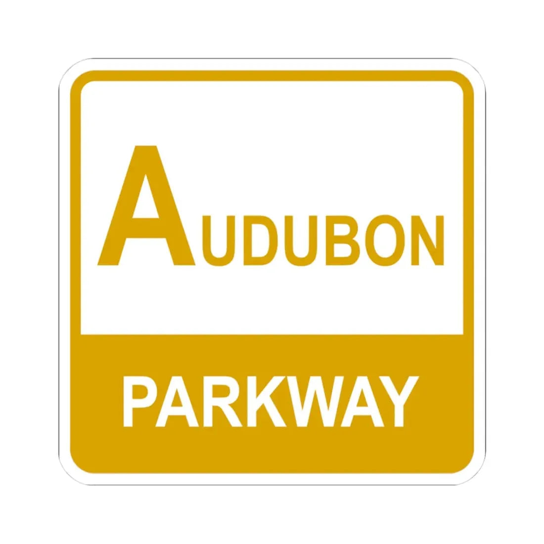 Audubon Parkway Shield (Kentucky) (Road Sign) STICKER Vinyl Kiss-Cut Decal 3 Inch White - The Sticker Space
